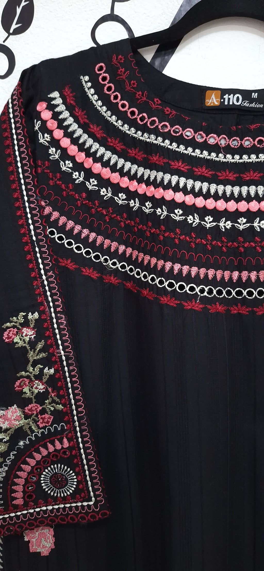 Multi Black embroidered