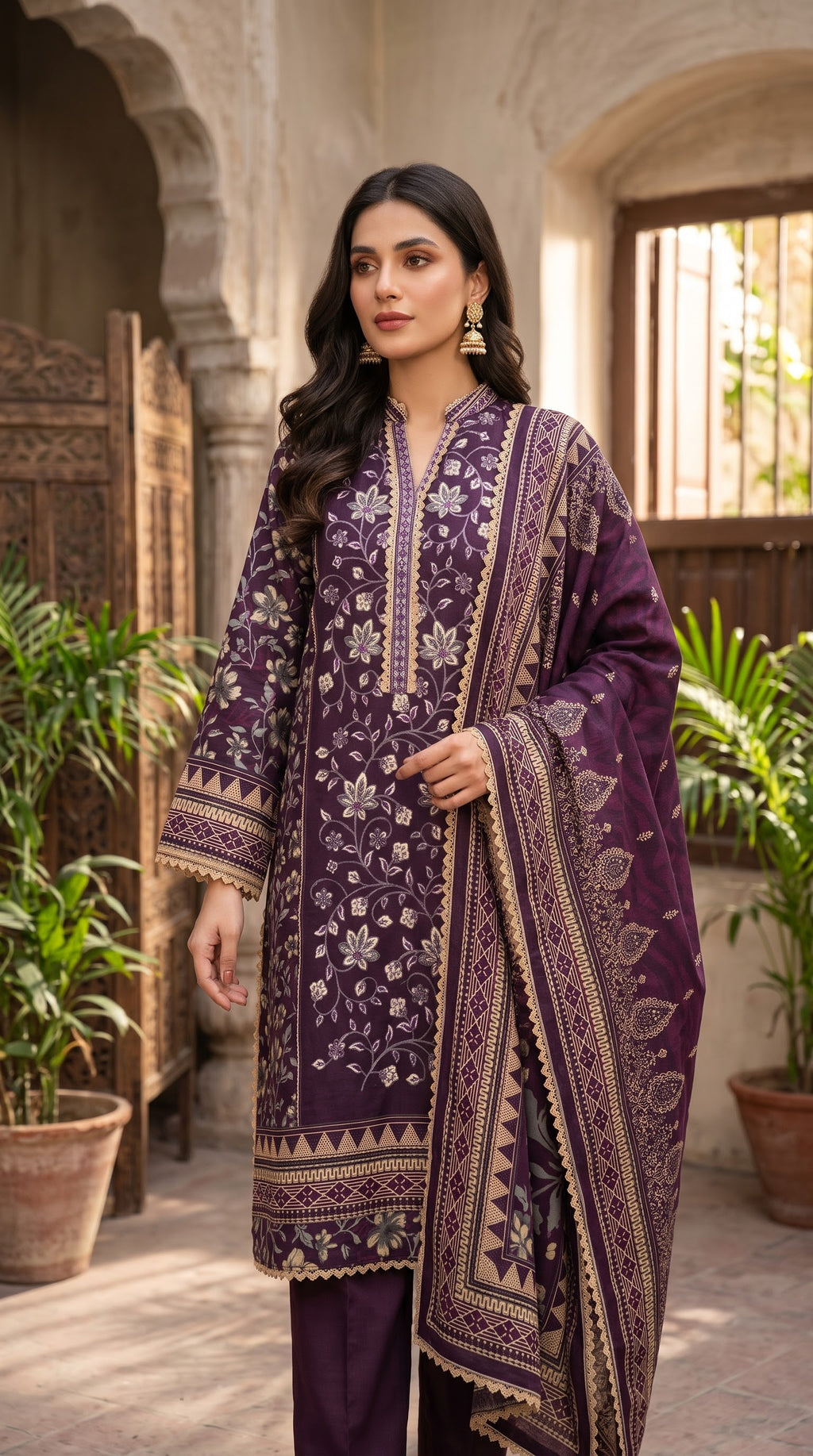 Purple linen
