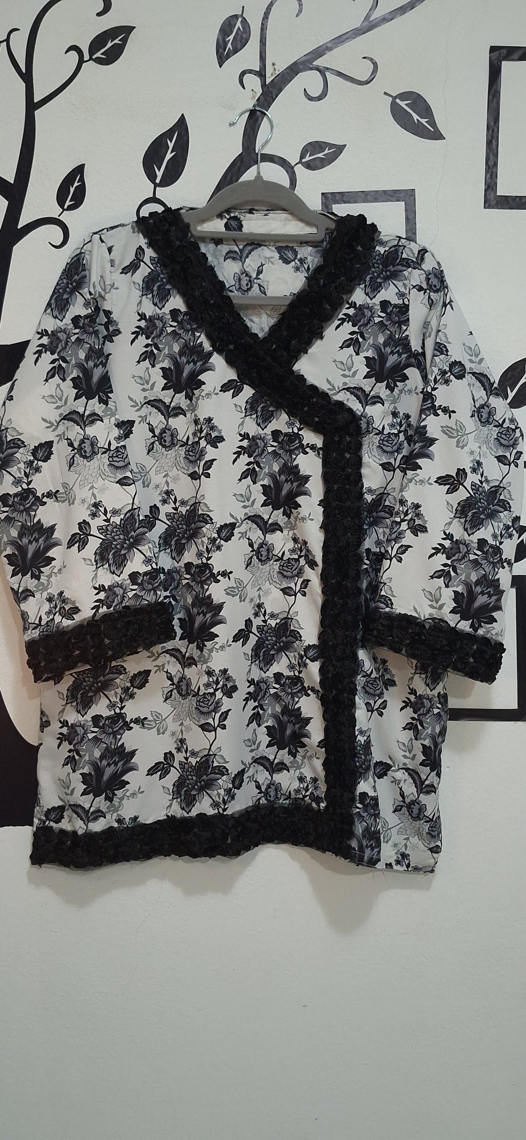 Black/White floral print coord