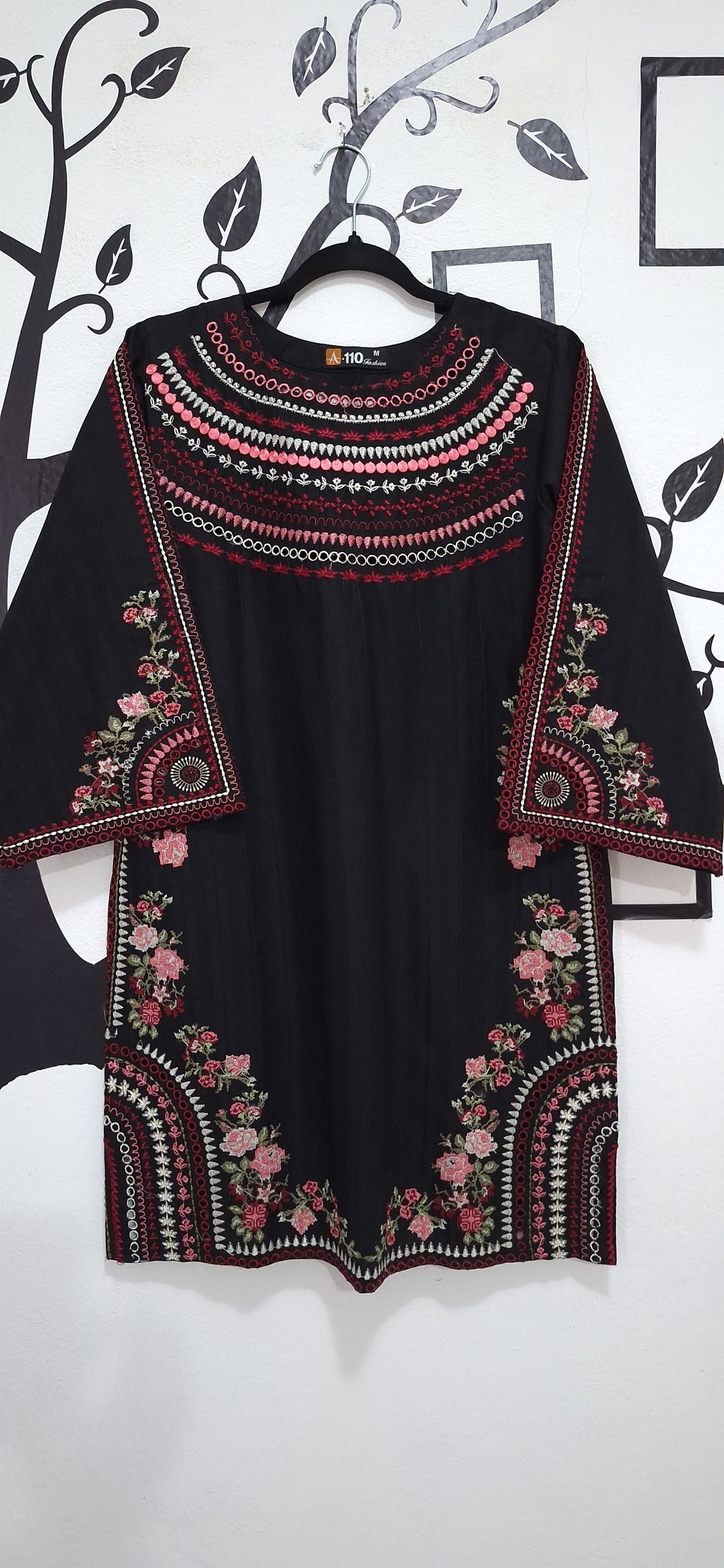 Multi Black embroidered