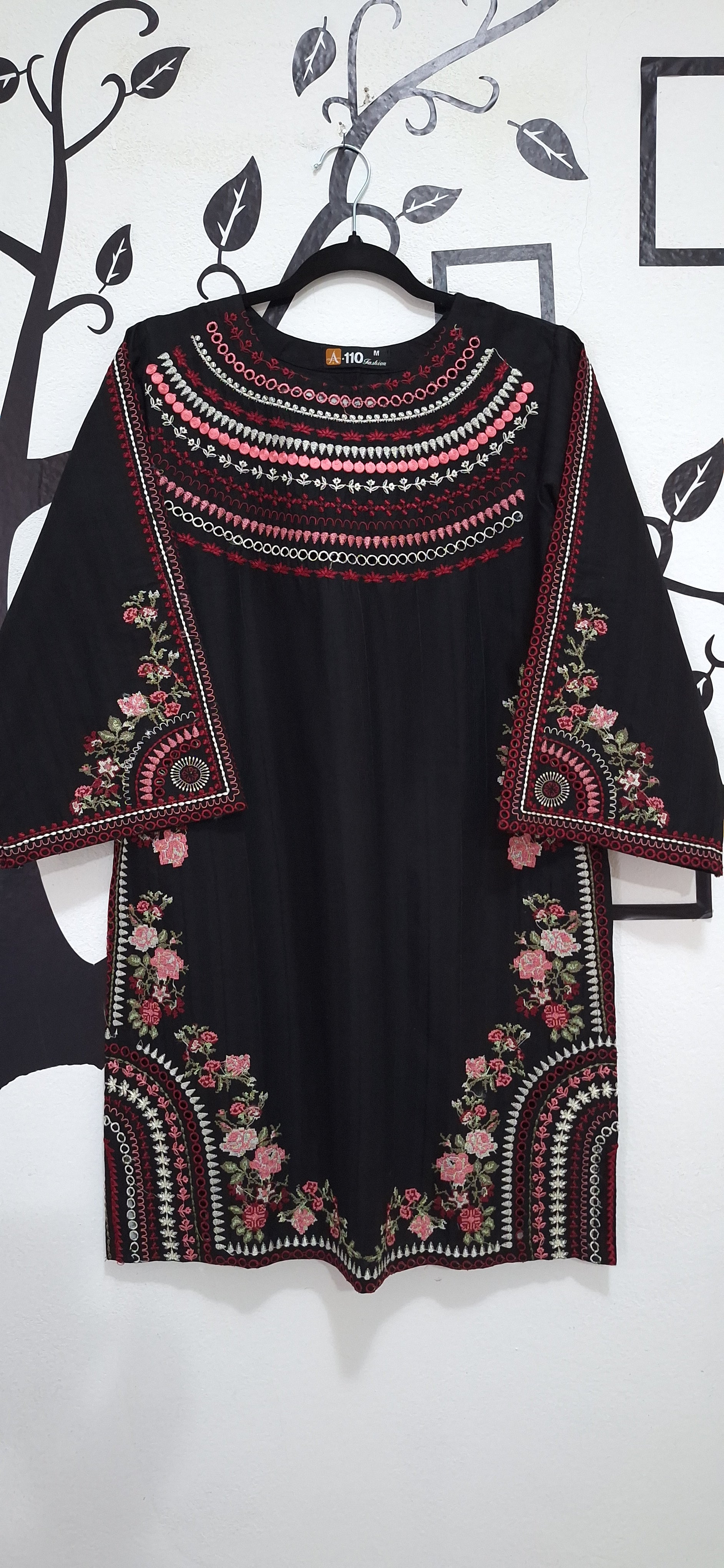 Multi Black embroidered