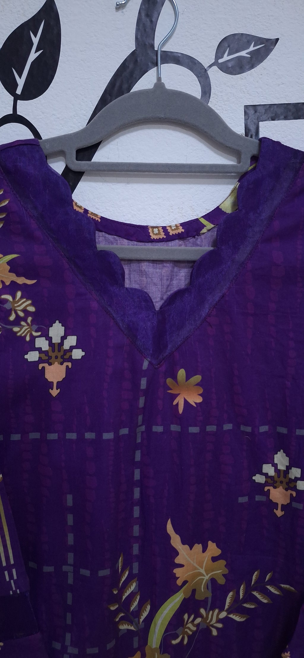 Purple lawn Silk Dubata
