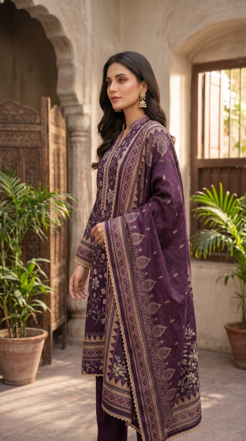 Purple linen