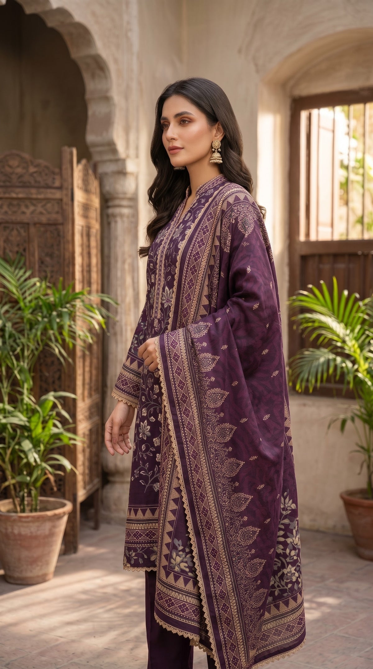 Purple linen