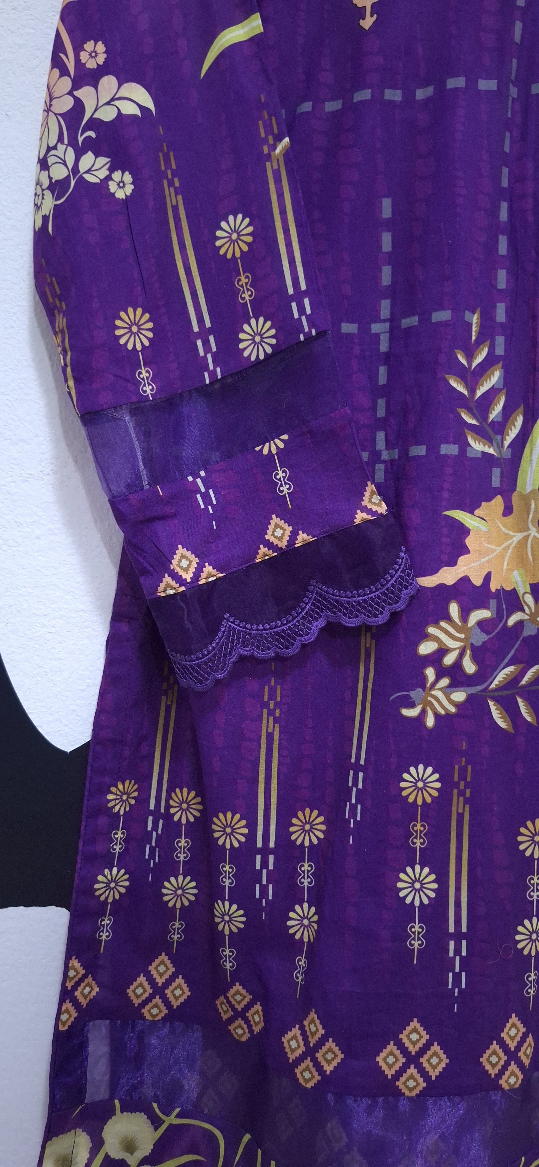 Purple lawn Silk Dubata