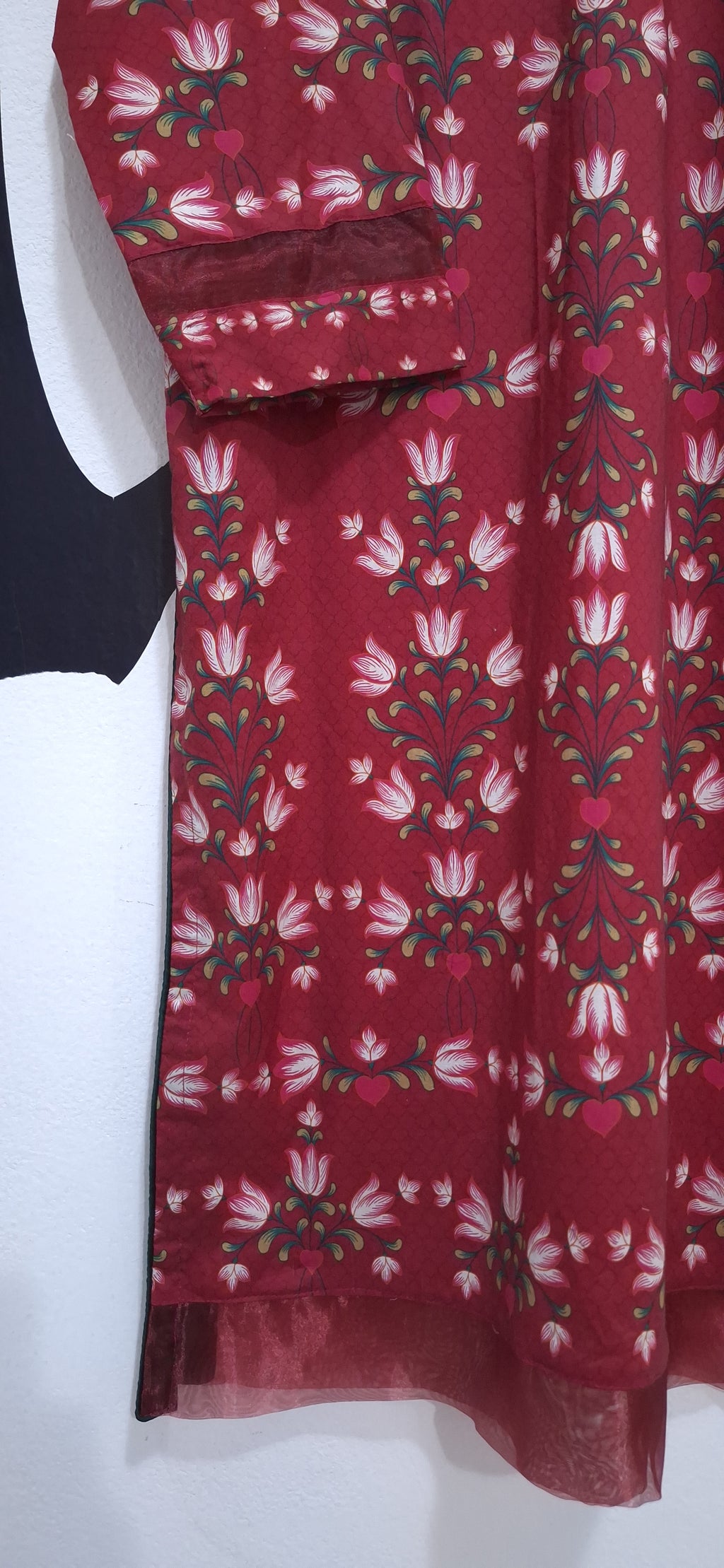 J. Maroon floral print