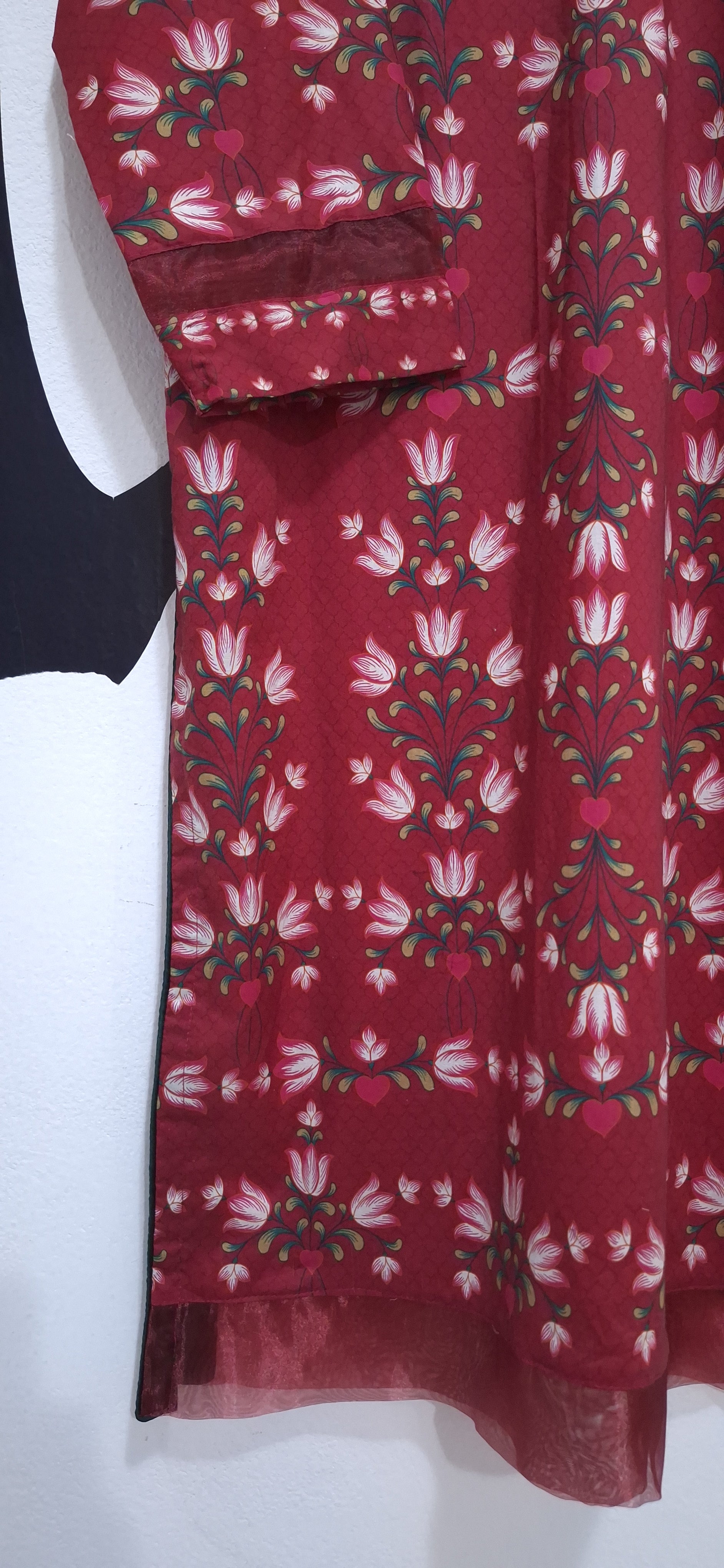 J. Maroon floral print