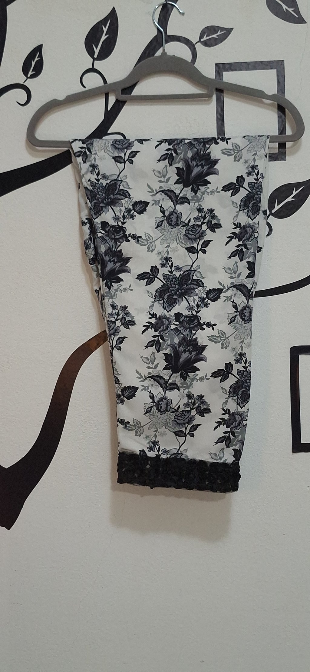 Black/White floral print coord