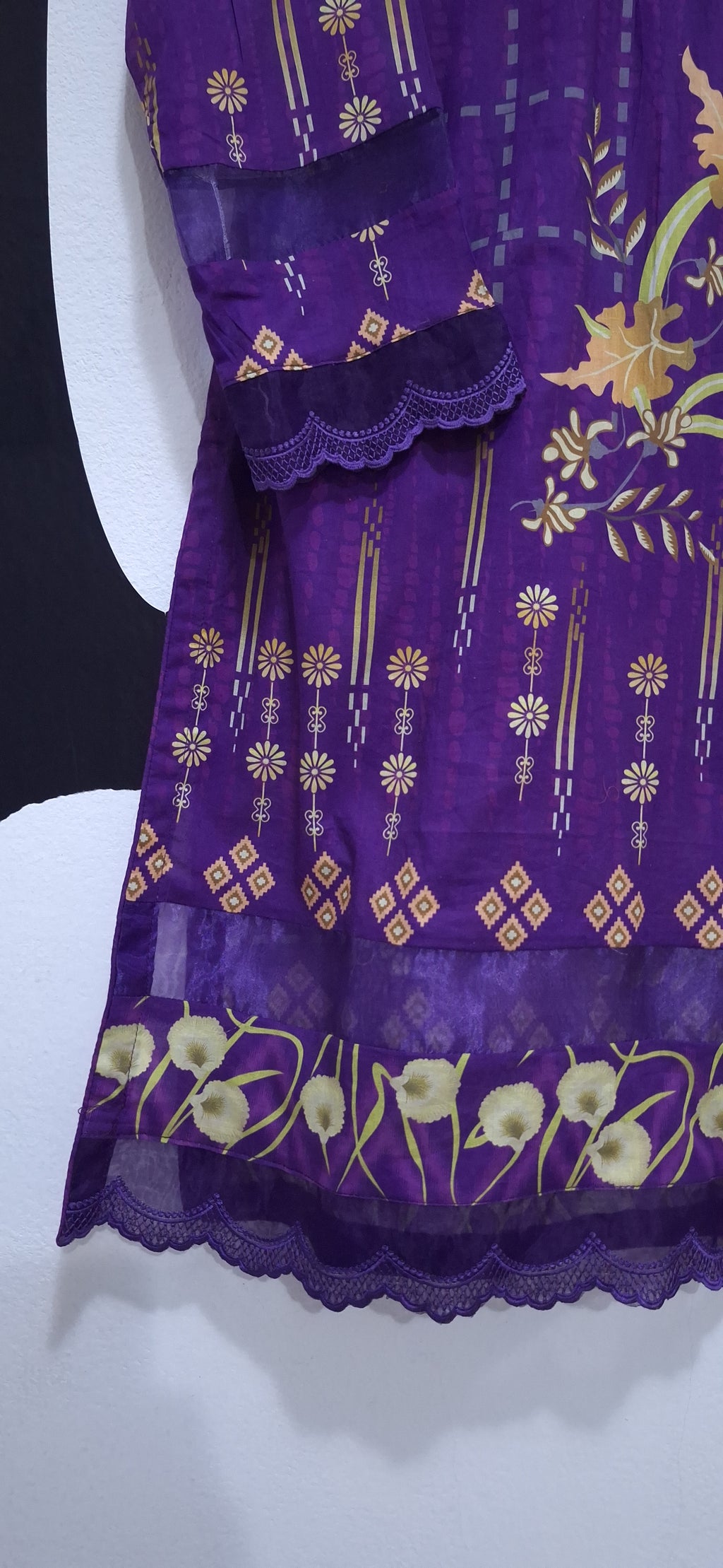 Purple lawn Silk Dubata