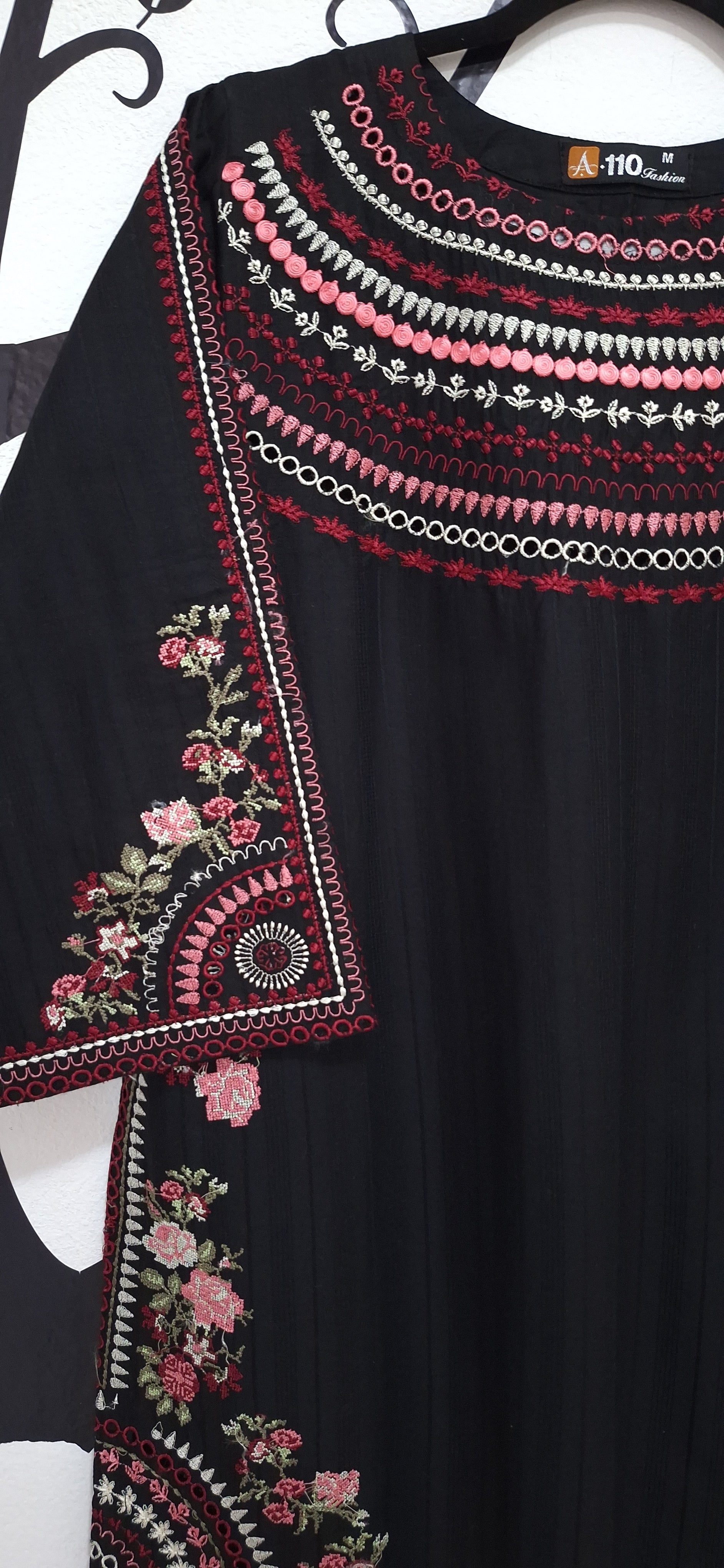 Multi Black embroidered