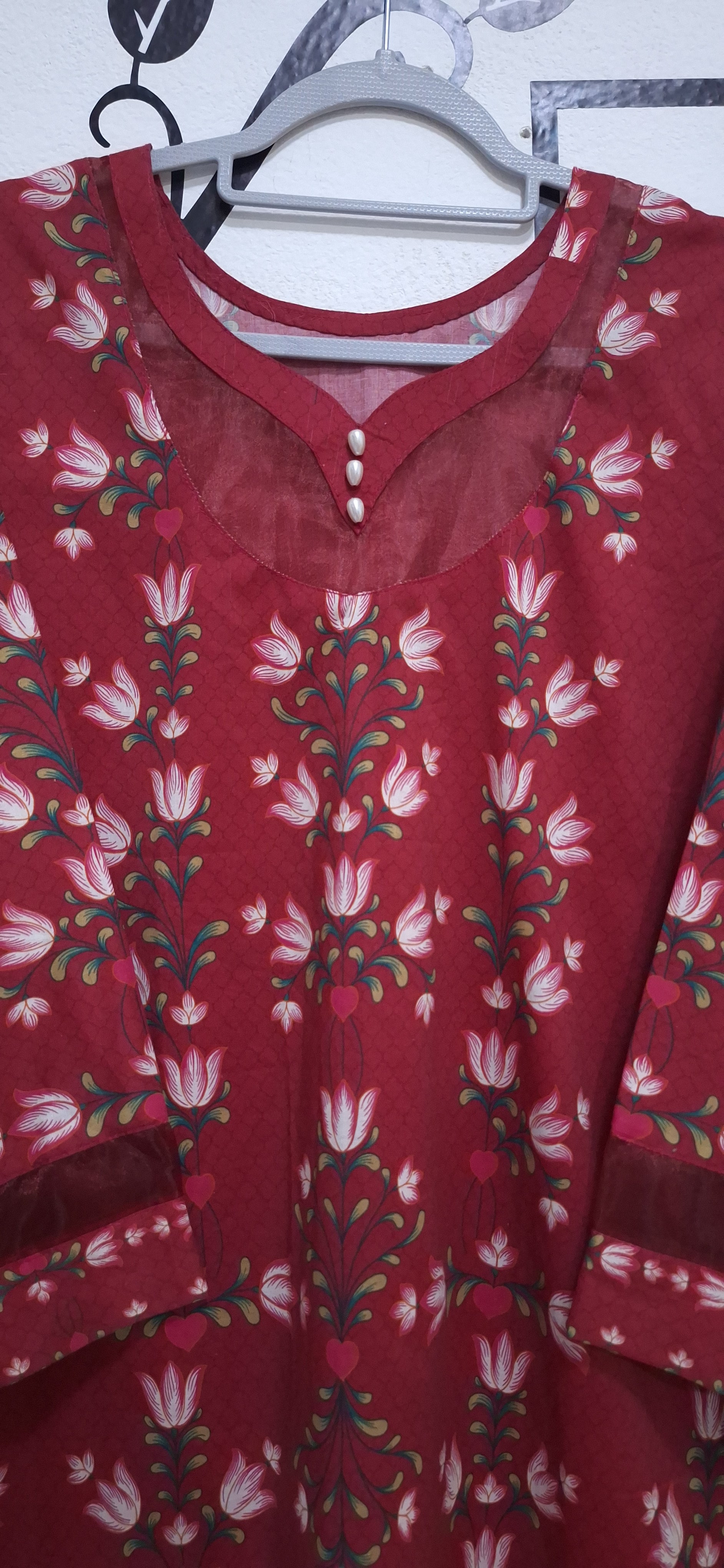 J. Maroon floral print